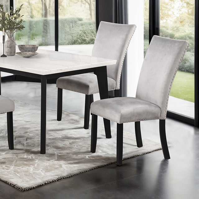 Furniture Of America Sabro Rect Dining Table FM3330BK-T-TABLE Black/White Contemporary - sofafair.com