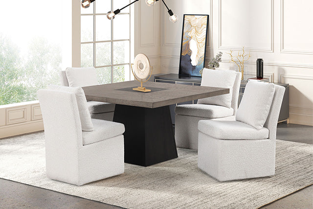 Furniture Of America Broager Square Table FM3331DB-ST-TABLE Rustic Oak/Dark Walnut Contemporary - sofafair.com