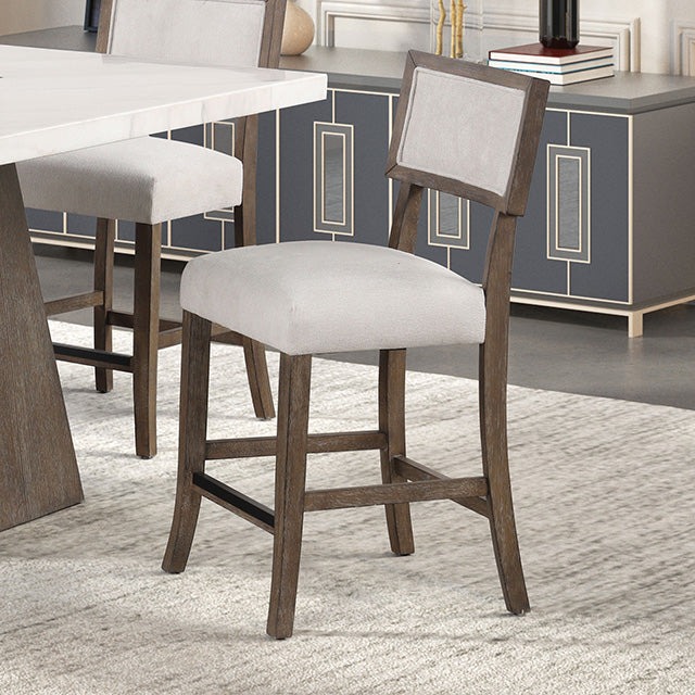 Furniture Of America Grasten Counter Ht. Stool (2/CTN) FM3332DB-PC-2PK Dark Walnut/Light Gray Contemporary - sofafair.com