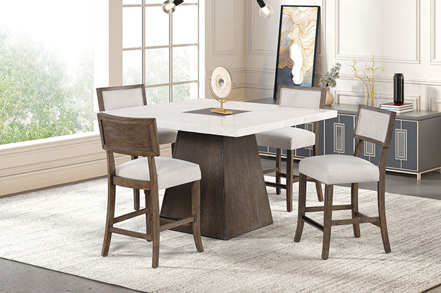 Furniture Of America Grasten Counter Ht. Table FM3332DB-PT-TABLE Dark Walnut Contemporary - sofafair.com