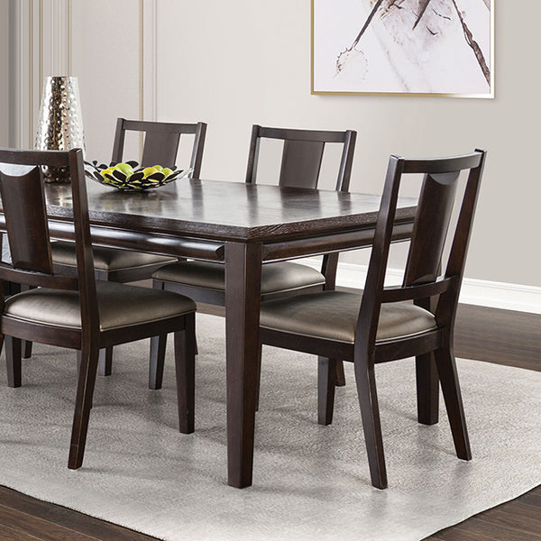 Furniture Of America Hinwitz Dining Table FM3399ES-T Espresso Transitional - sofafair.com