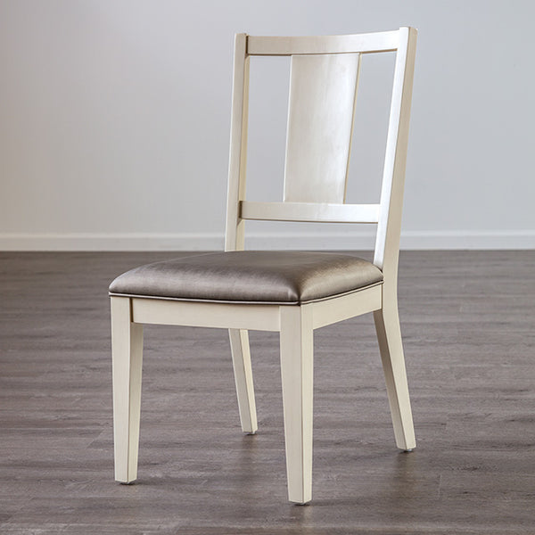 Furniture Of America Hinwitz Chair FM3399WH-SC-2PK White Oak/Dark Gray Transitional - sofafair.com