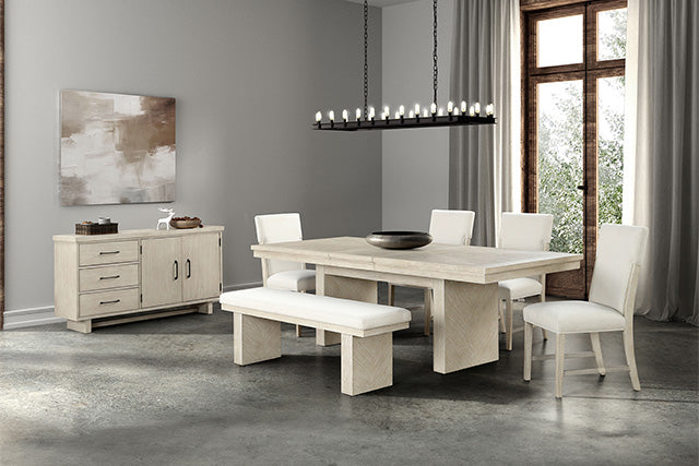 Furniture Of America Hagerman Dining Table FM3410NT-T-TABLE Natural Modern Farmhouse - sofafair.com