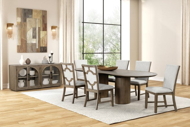 Furniture Of America Clements Sideboard FM3411AK-SV Oak Modern Farmhouse - sofafair.com