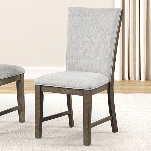 Furniture Of America Clements Uph Side Chair (2/CTN) FM3411AK-SC-2PK Oak Modern Farmhouse - sofafair.com