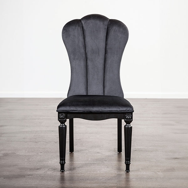 Furniture Of America Hannoria Side Chair (2/CTN) FM3416BK-SC-2PK Black Glam - sofafair.com