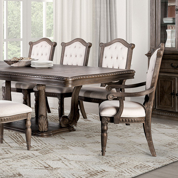 Furniture Of America Oakham Dining Table FM3418AK-T Weathered Oak Traditional - sofafair.com