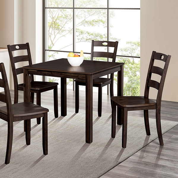 Furniture Of America Lubbock 6 Pc. Dining Table Set FM3419EX-T Expresso Transitional - sofafair.com