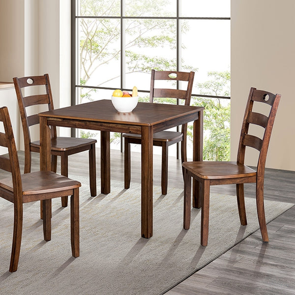 Furniture Of America Lubbock 6 Pc. Dining Table Set FM3419WN-T Walnut Transitional - sofafair.com