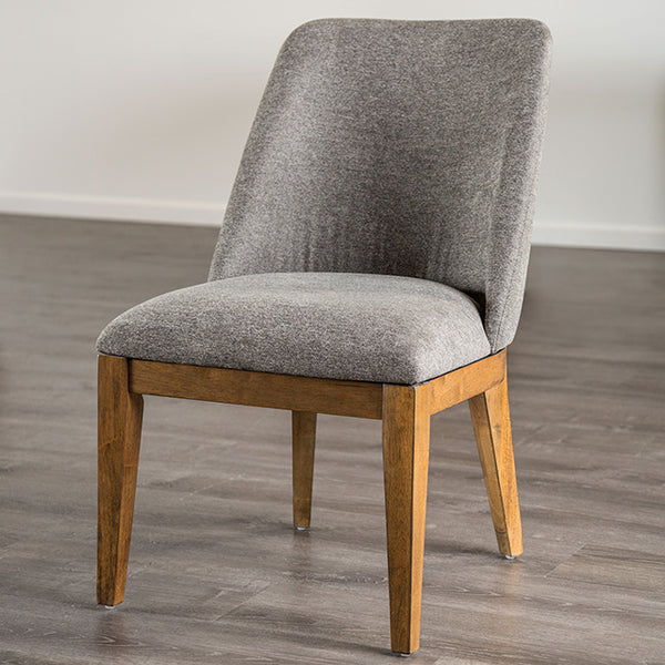 Furniture Of America Mandal Side Chair (2/CTN) FM3421GY-SC-2PK Chestnut/Gray Transitional - sofafair.com