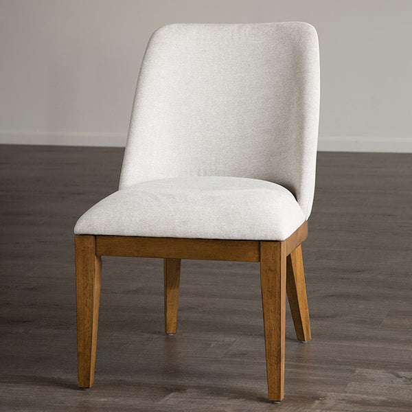 Furniture Of America Mandal Side Chair (2/CTN) FM3421WH-SC-2PK Chestnut/White Transitional - sofafair.com