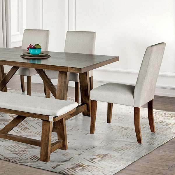 Furniture Of America Losone Dining Table FM3422BR-T Brown Rustic - sofafair.com