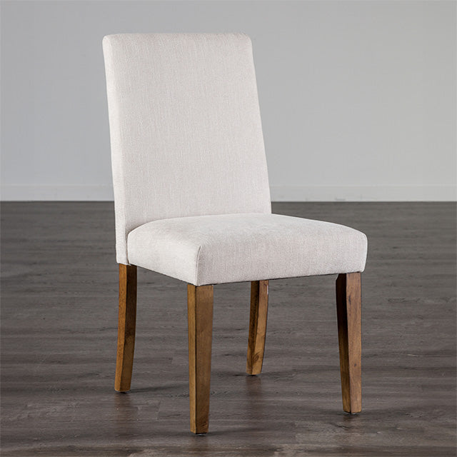 Furniture Of America Losone Side Chair (2/CTN) FM3422WH-SC-2PK Brown/White Rustic - sofafair.com