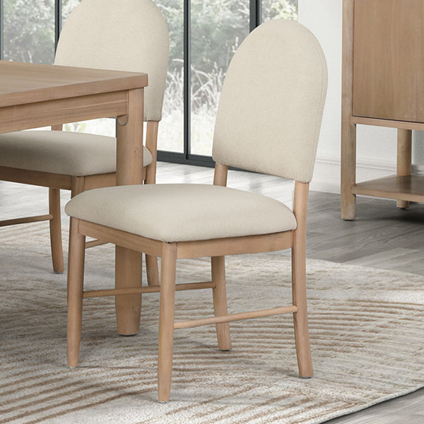 Furniture Of America Rheinfall Dining Chair FM3426NT-SC-2PK Natural/Beige Transitional - sofafair.com