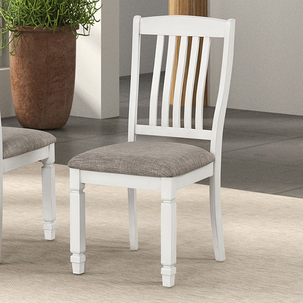 Furniture Of America Pendola Side Chair (2/CTN) FM3427WH-SC-2PK Rustic White Rustic Farmhouse - sofafair.com