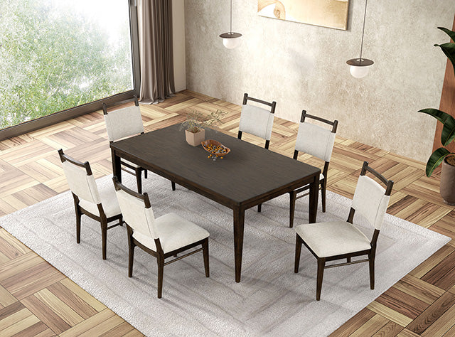 Furniture Of America Woolwich Dining Table FM3433DW-T Dark Walnut Modern - sofafair.com