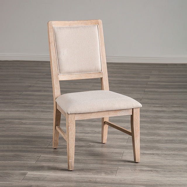 Furniture Of America Orbetello Side Chair (2/CTN) FM3601NT-SC-2PK Distressed Natural Transitional - sofafair.com