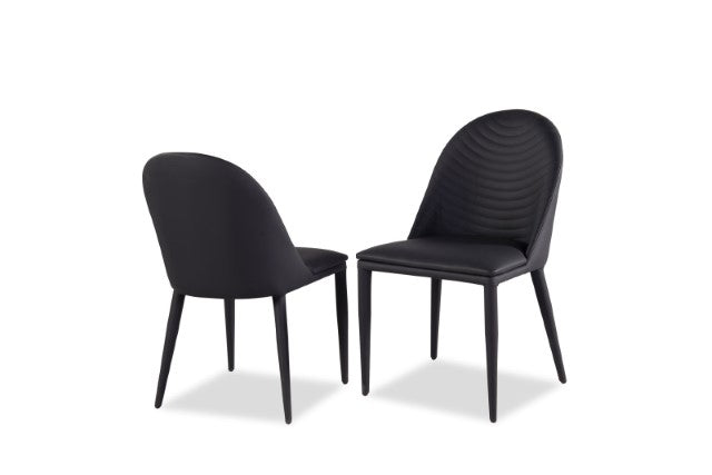 Furniture Of America Lenvik Side Chair (2/CTN) FM3700BK-SC-2PK Black/White Contemporary - sofafair.com