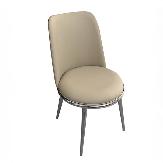 Furniture Of America Norelli Side Chair (2/CTN) FM3701SV-SC-2PK Silver/Taupe Contemporary - sofafair.com