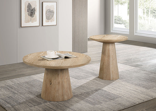 Furniture Of America Halewood Cocktail Table FM4222NT-C-PK Oak Contemporary - sofafair.com