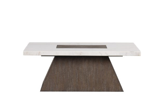 Furniture Of America Grasten Square Coffee Table FM4332DB-C-PK Dark Walnut/White Contemporary - sofafair.com