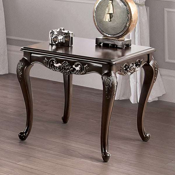 Furniture Of America Halcaster End Table FM45003E Java Traditional - sofafair.com