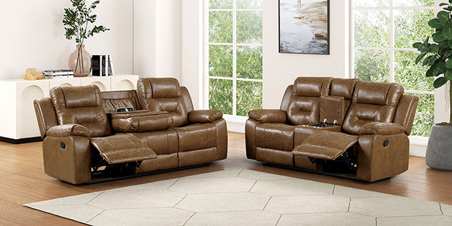 Furniture Of America Ezekius Sofa FM6011BR-SF-M Brown Transitional - sofafair.com