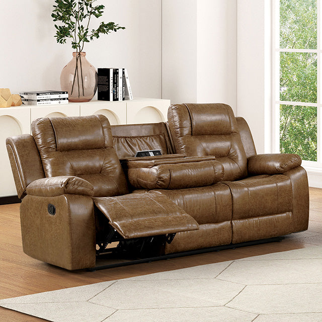 Furniture Of America Ezekius Sofa FM6011BR-SF-M Brown Transitional - sofafair.com