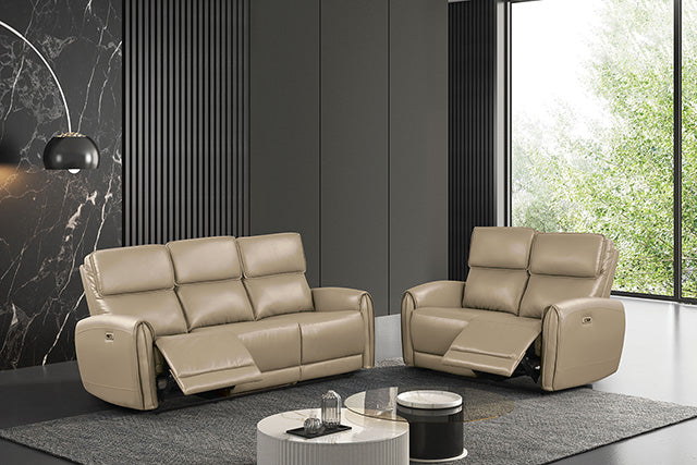 Furniture Of America Schlieren Power Sofa FM6012BG-SF-PM Beige Contemporary - sofafair.com