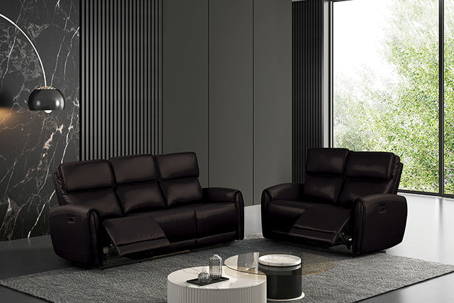 Furniture Of America Schlieren Power Sofa FM6012BK-SF-PM Black Contemporary - sofafair.com