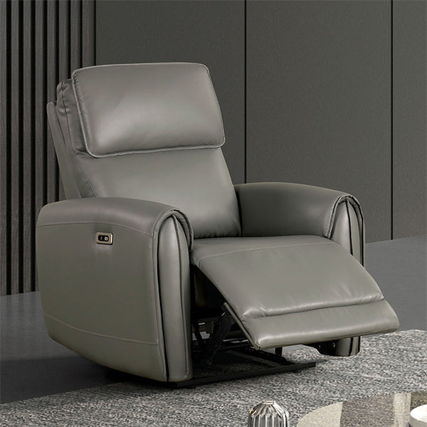 Furniture Of America Schlieren Power Recliner FM6012GY-CH-PM Gray Contemporary - sofafair.com