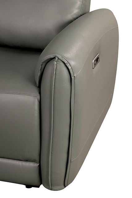 Furniture Of America Schlieren Power Recliner FM6012GY-CH-PM Gray Contemporary - sofafair.com