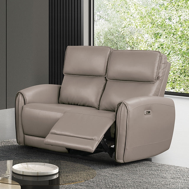 Furniture Of America Schlieren Power Loveseat FM6012LB-LV-PM Light Brown Contemporary - sofafair.com