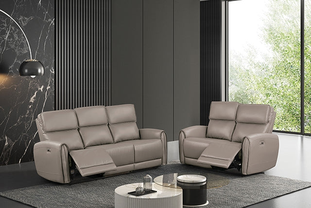 Furniture Of America Schlieren Power Sofa FM6012LB-SF-PM Light Brown Contemporary - sofafair.com