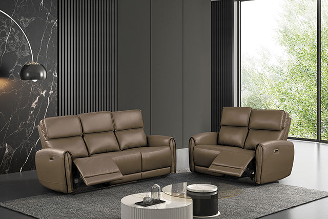 Furniture Of America Schlieren Power Sofa FM6012LB-SF-PM Light Brown Contemporary - sofafair.com