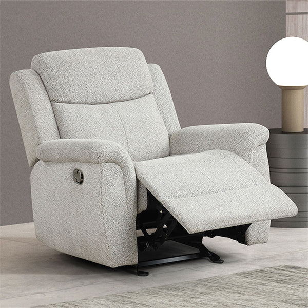 Furniture Of America Sandbach Manual Glider Recliner FM6013LG-CH-M Light Gray Contemporary - sofafair.com