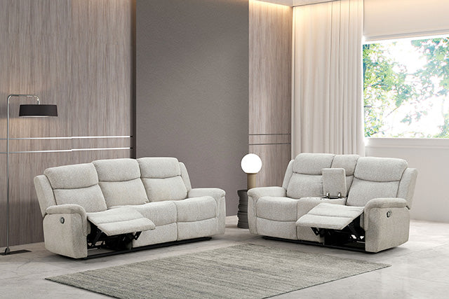 Furniture Of America Sandbach Manual Reclining Sofa FM6013LG-SF-M Light Gray Contemporary - sofafair.com