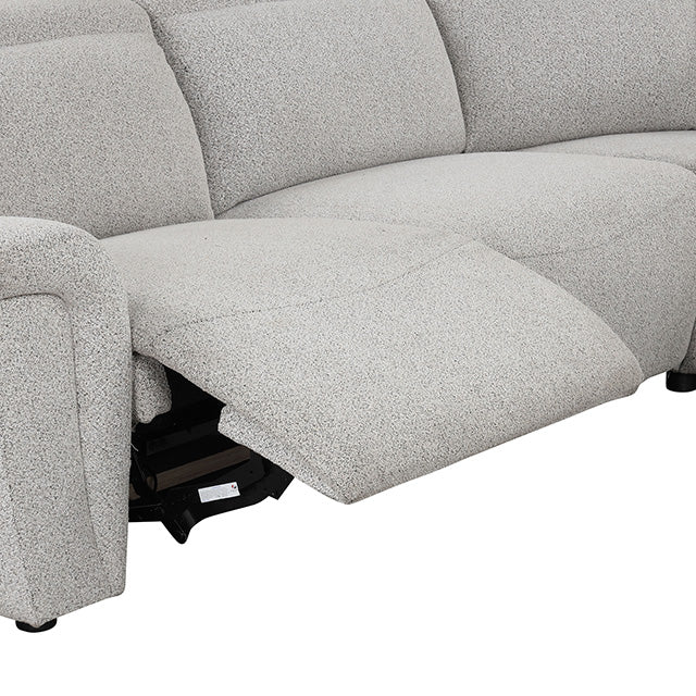 Furniture Of America Hieronimus Power Sectional FM6014LG-SECT-PM Light Gray Contemporary - sofafair.com