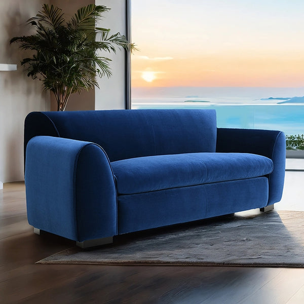 Furniture Of America Severo Loveseat FM61005BL-LV Royal Blue Contemporary - sofafair.com