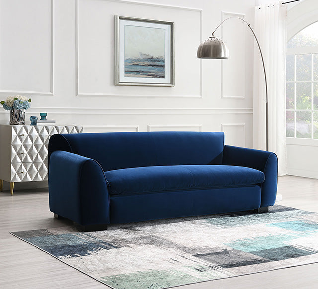 Furniture Of America Severo Sofa FM61005BL-SF Royal Blue Contemporary - sofafair.com