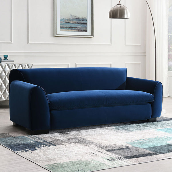 Furniture Of America Severo Sofa FM61005BL-SF Royal Blue Contemporary - sofafair.com