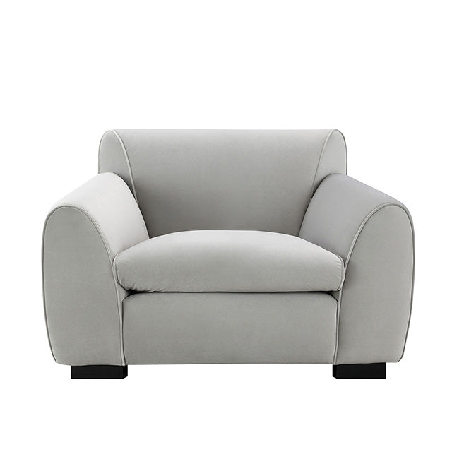 Furniture Of America Severo Chair FM61005LG-CH Light Gray Contemporary - sofafair.com