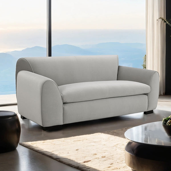 Furniture Of America Severo Loveseat FM61005LG-LV Light Gray Contemporary - sofafair.com