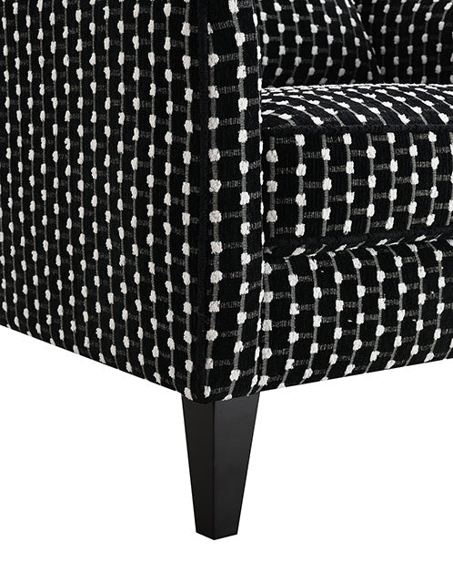 Furniture Of America Viviani Accent Chair w/ 1 Kidney FM61007BK-CH-SQ White/Black Transitional - sofafair.com