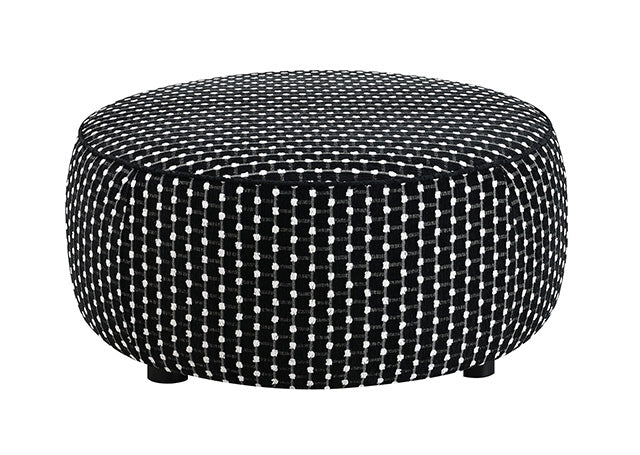 Furniture Of America Viviani Ottoman FM61007BK-OT White/Black Transitional - sofafair.com