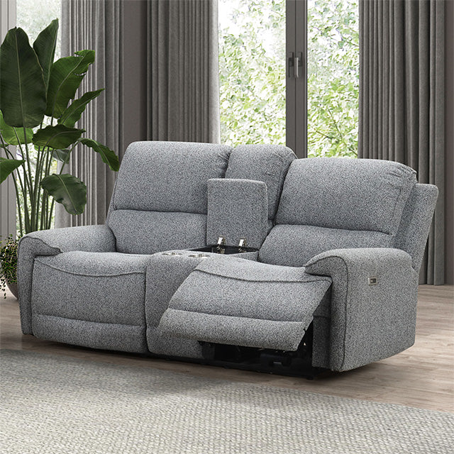 Furniture Of America Morcote Power Loveseat FM62001GY-LV-PM Gray Contemporary - sofafair.com