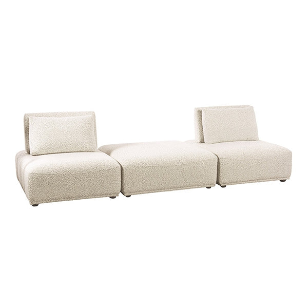 Furniture Of America Stavanger 2-Seater w/ Square Ot FM63001BG-C Beige Contemporary - sofafair.com