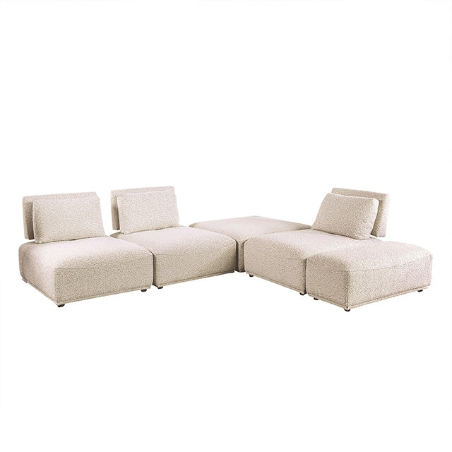 Furniture Of America Stavanger L-Sectional FM63001BG-F Beige Contemporary - sofafair.com