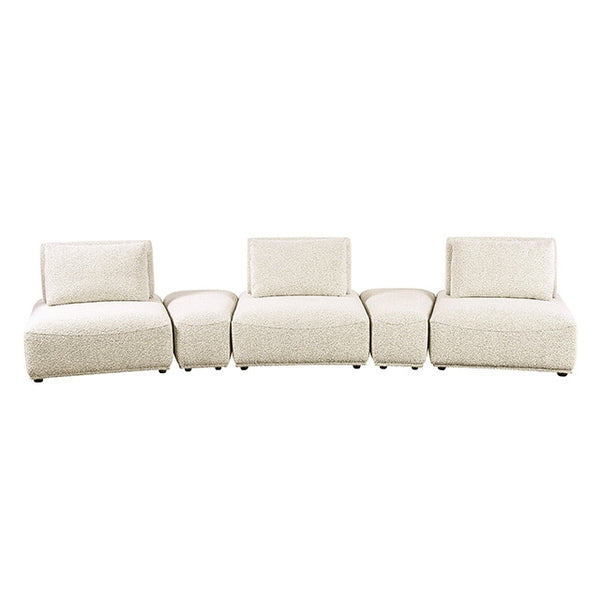 Furniture Of America Stavanger Curved 3-Seater FM63001BG-G Beige Contemporary - sofafair.com