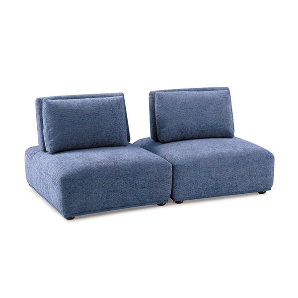 Furniture Of America Stavanger 2-Seater FM63001BL-B Blue Contemporary - sofafair.com